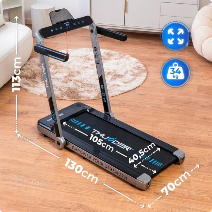 Бігова доріжка електрична THUNDER RACE-SILVER