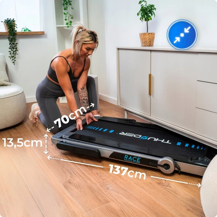 Бігова доріжка електрична THUNDER RACE-SILVER