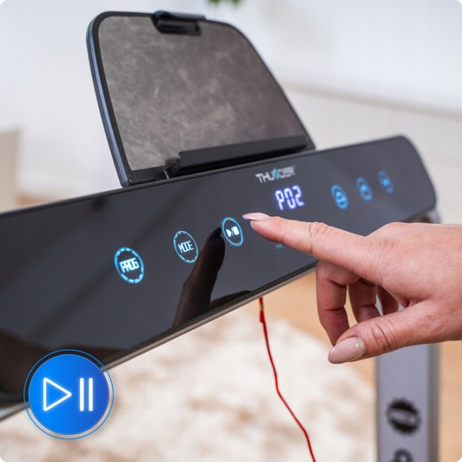 Беговая электрическая дорожка THUNDER RACE-SILVER