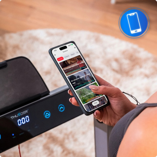 Беговая электрическая дорожка THUNDER RACE-SILVER