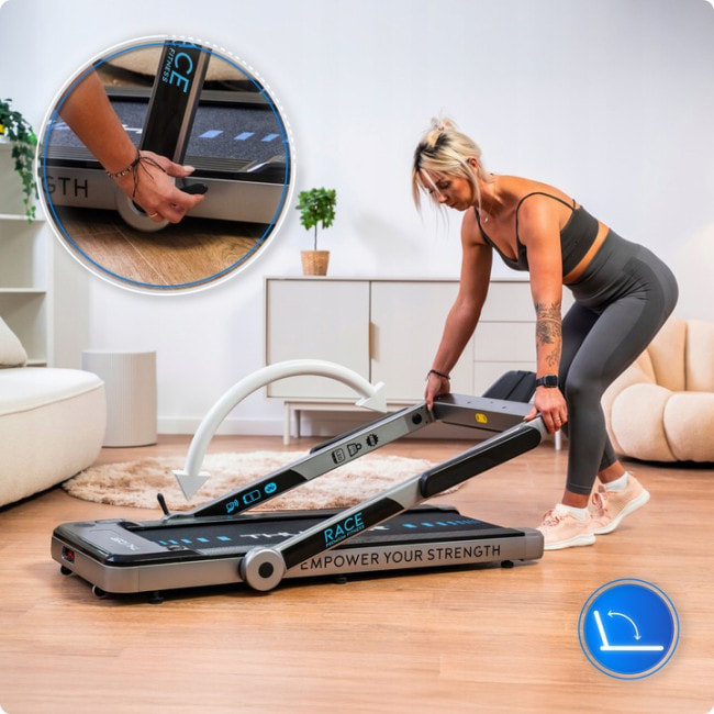 Беговая электрическая дорожка THUNDER RACE-SILVER