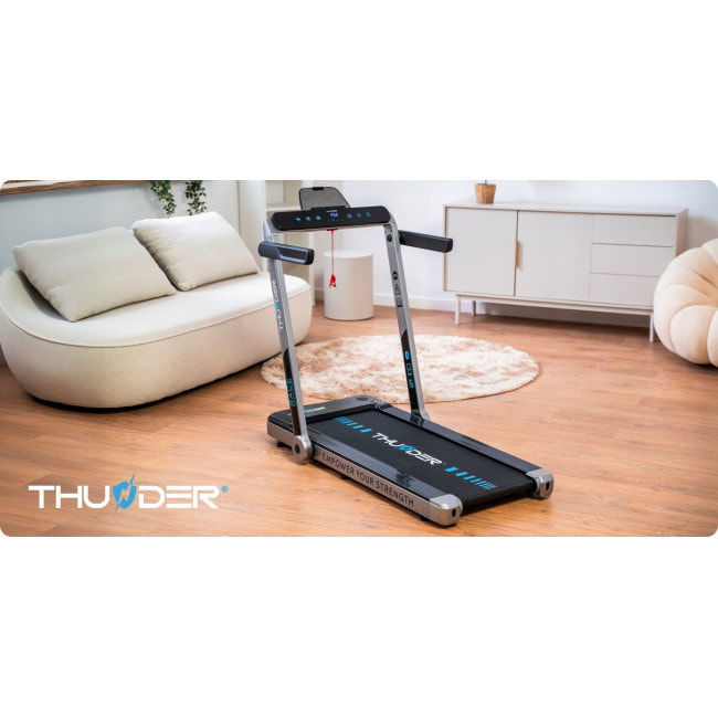 Беговая электрическая дорожка THUNDER RACE-SILVER