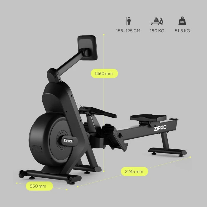 Гребной тренажер Zipro Power 10 черный