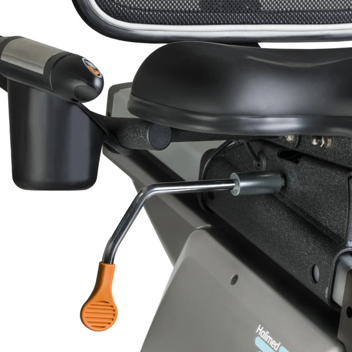 Велотренажер горизонтальный электромагнитный inSPORTline Halimed серый