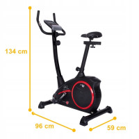 Велотренажер Christopeit AL1 черно-красный