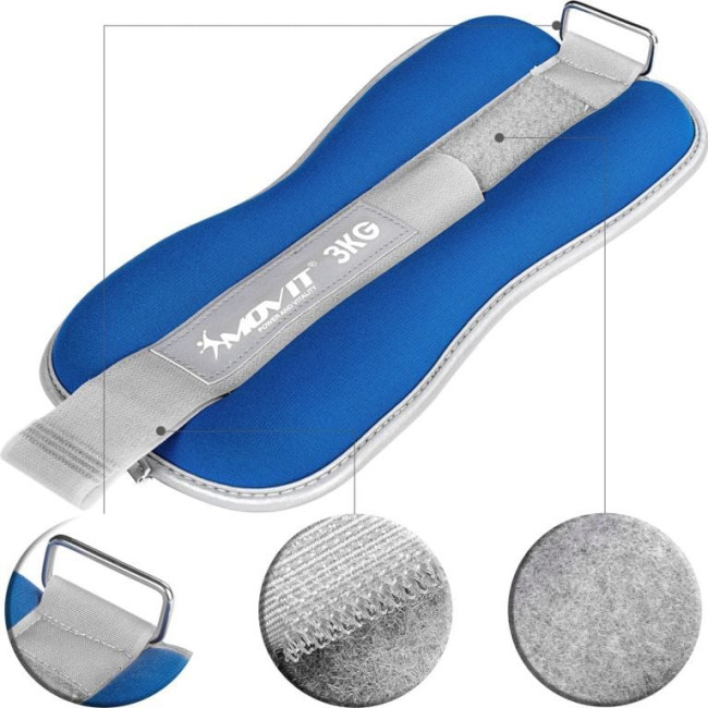 Утяжелители, Movit Neoprene, светоотражающие манжеты - 2 х 3 кг