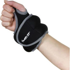 Ручные гири Movit 2 x 1 кг из черного неопрена.