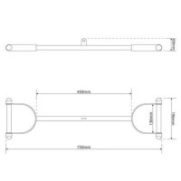 Ручка-хват для тяги двойная K-SPORT U006