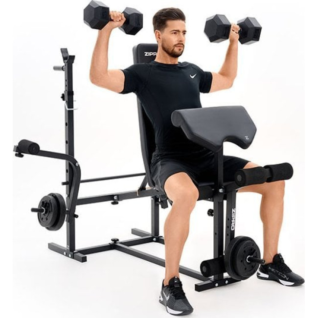 Скамья регулируемая многофункциональная Zipro Ripped с партой Скотта