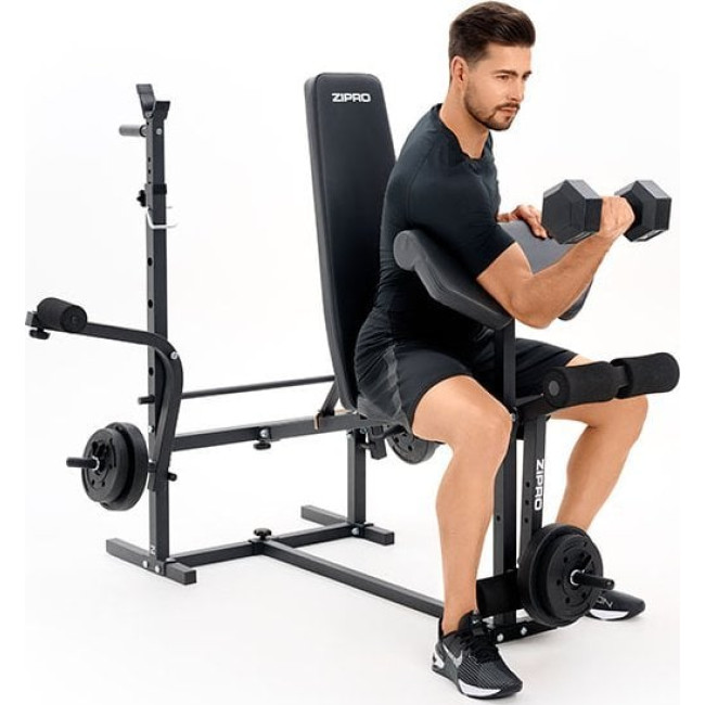 Скамья регулируемая многофункциональная Zipro Ripped с партой Скотта