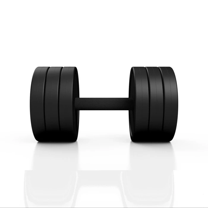 Гантель прорезиненный Marbo Sport 22,5 кг красный