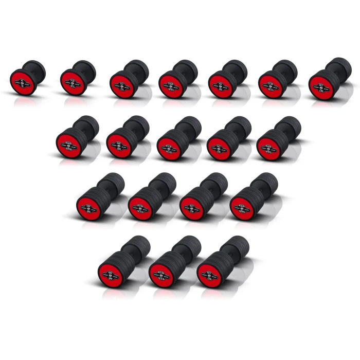 Гантель прорезиненный Marbo Sport 22,5 кг красный