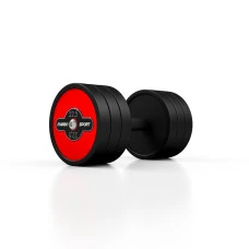 Гантель прорезиненный Marbo Sport 22,5 кг красный