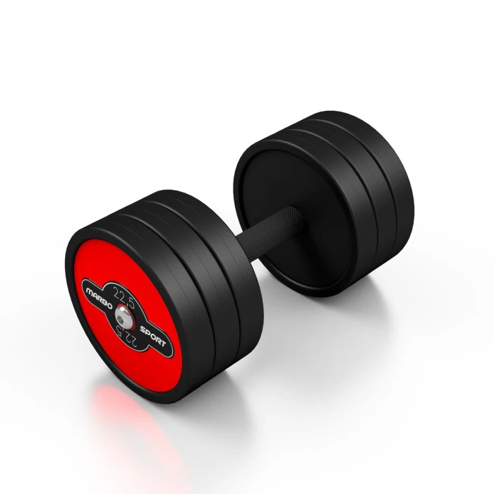 Гантель прорезиненный Marbo Sport 22,5 кг красный
