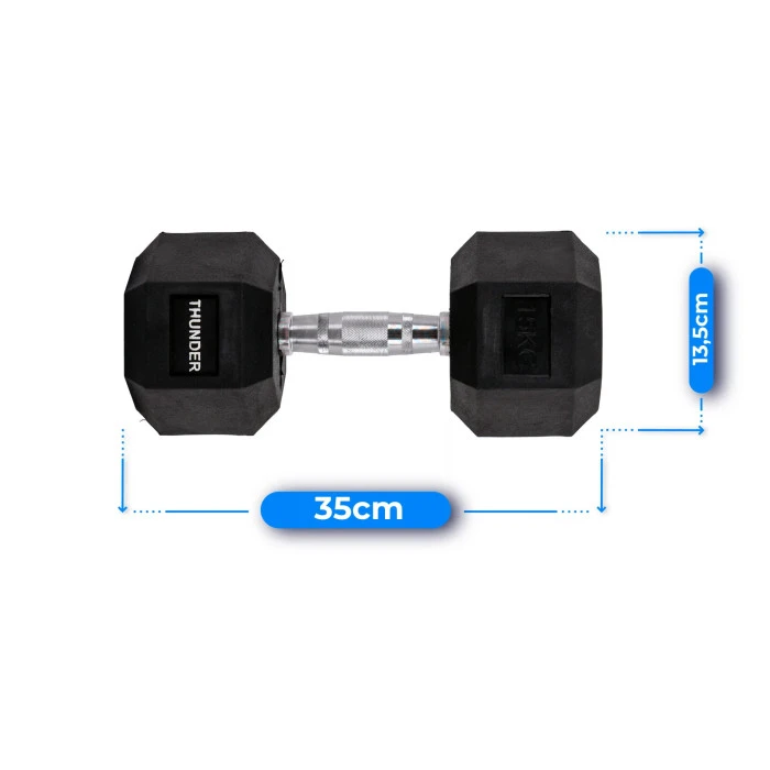 Гантель шестигранный THUNDER 15 кг