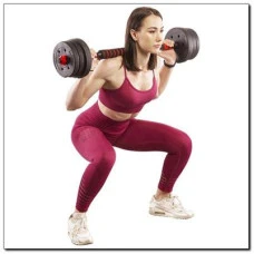 Набір штанга+гантелі HMS SGР40 - 40 кг, чорно-червоний 