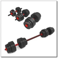 Набір штанга+гантелі HMS SGР40 - 40 кг, чорно-червоний 