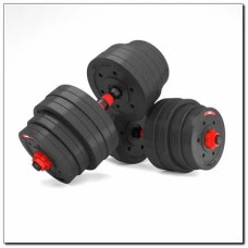 Набір штанга+гантелі HMS SGР40 - 40 кг, чорно-червоний 