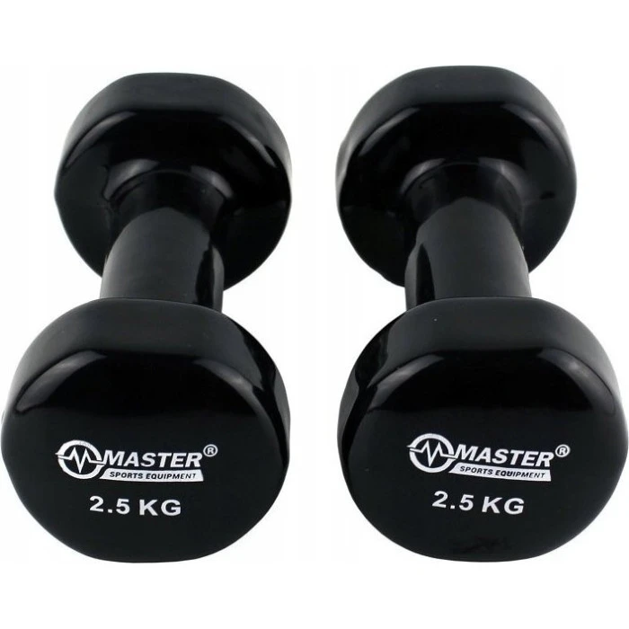Чугунные гантели Master с виниловым покрытием 2,5 кг x 2