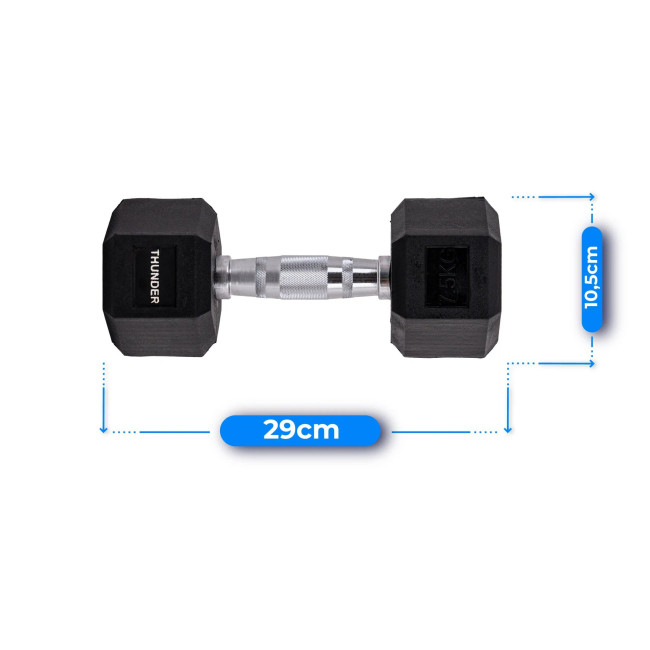 Гантель шестигранный THUNDER 7,5 кг