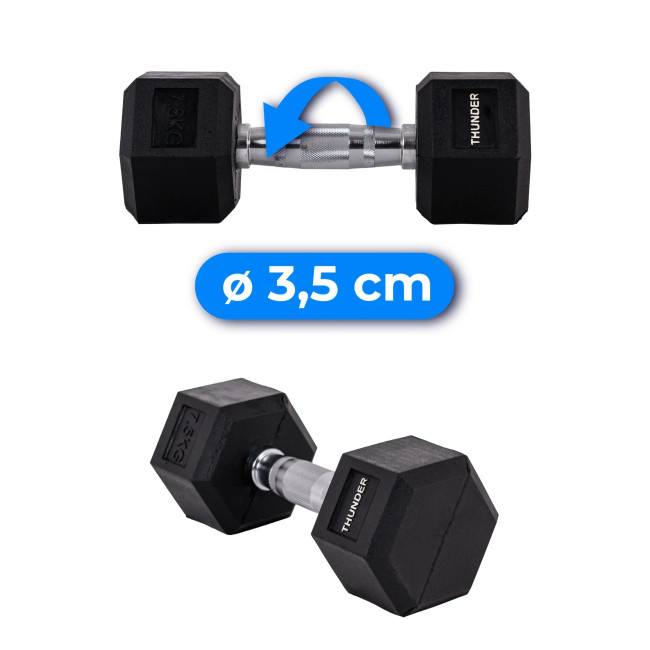 Гантель шестигранный THUNDER 7,5 кг