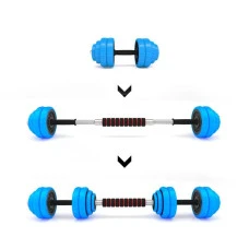 Гантели разборные HMS SGG30BAR с переходником для штанги, 30 кг