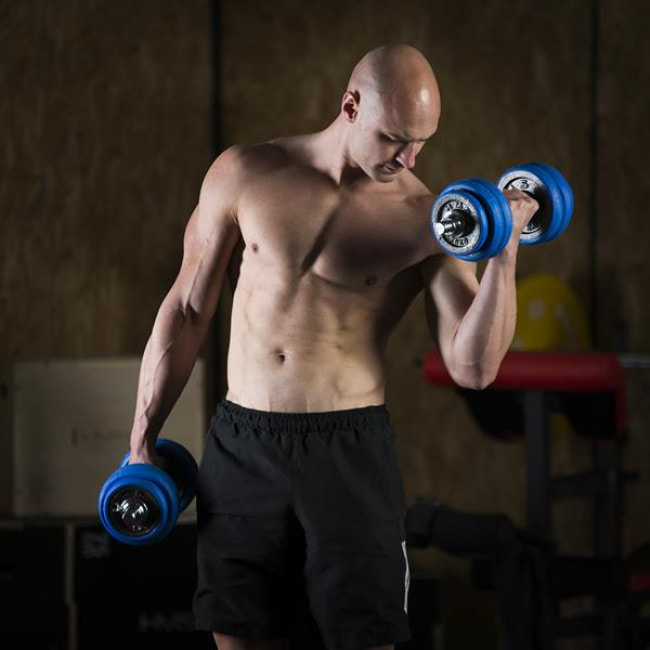 Гантели разборные HMS SGG30BAR с переходником для штанги, 30 кг