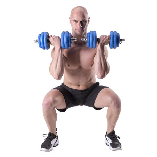 Гантели разборные HMS SGG30BAR с переходником для штанги, 30 кг