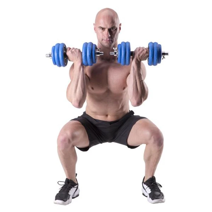 Гантелі розбірні HMS SGG30BAR з перехідником для штанги, 30 кг