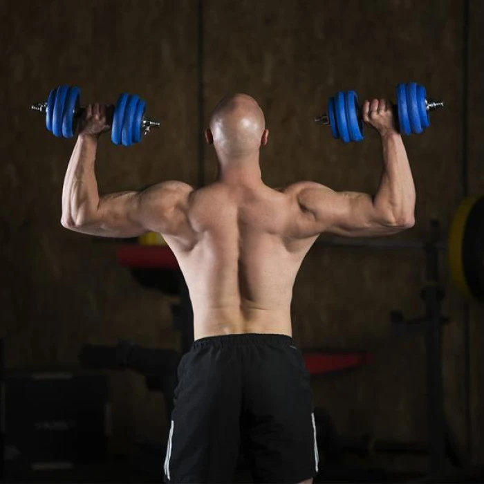 Гантелі розбірні HMS SGG30BAR з перехідником для штанги, 30 кг