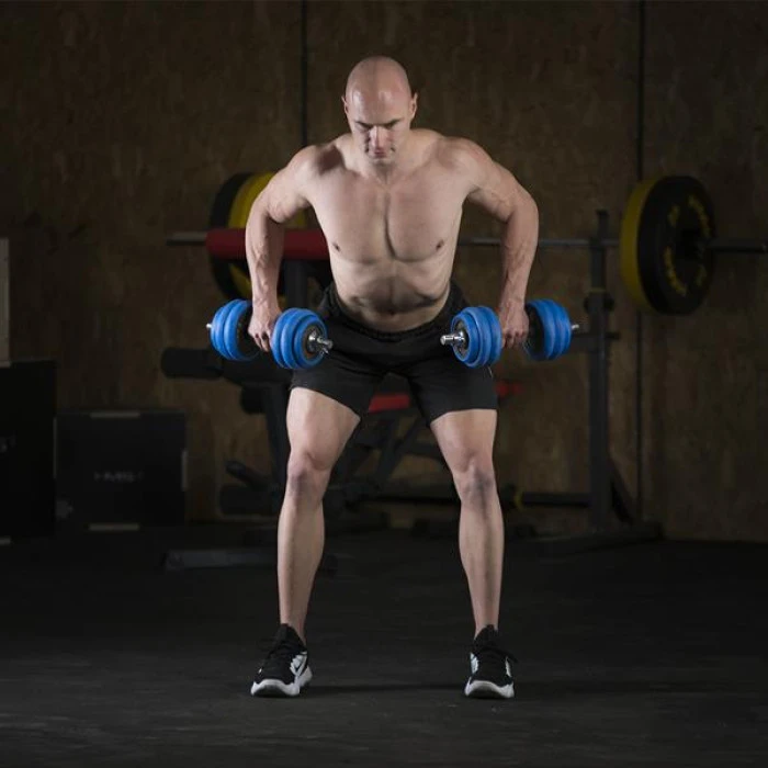 Гантелі розбірні HMS SGG30BAR з перехідником для штанги, 30 кг