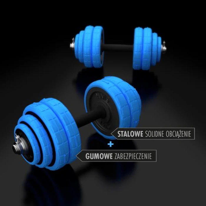 Гантелі розбірні HMS SGG30BAR з перехідником для штанги, 30 кг