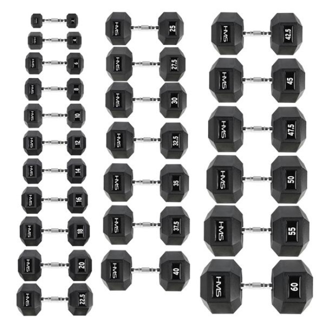 Гантель шестигранна HMS HEX PRO, 18 кг