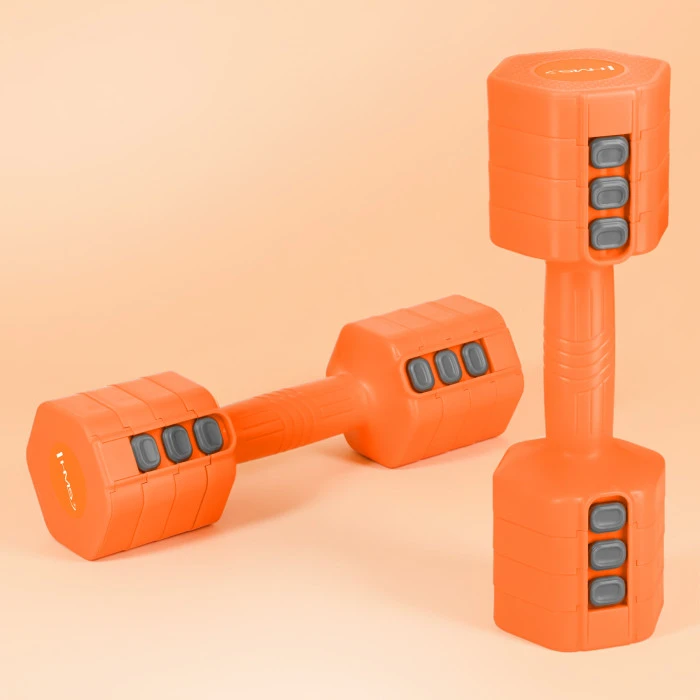 Гантелі шестигранні розбірні HMS HL03 2 x 2,5 кг, оранжеві