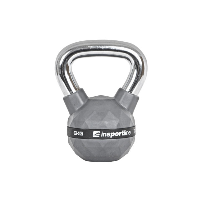 Гиря с резиновым покрытием inSPORTline Kettlebell PU 6 кг