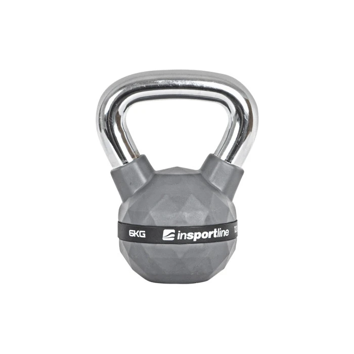 Гиря с резиновым покрытием inSPORTline Kettlebell PU 6 кг