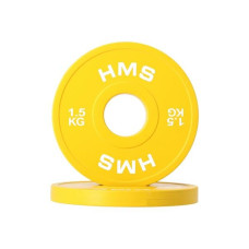Диски олимпийские HMS CBRS15, 2 x 1,5 кг, желтые.