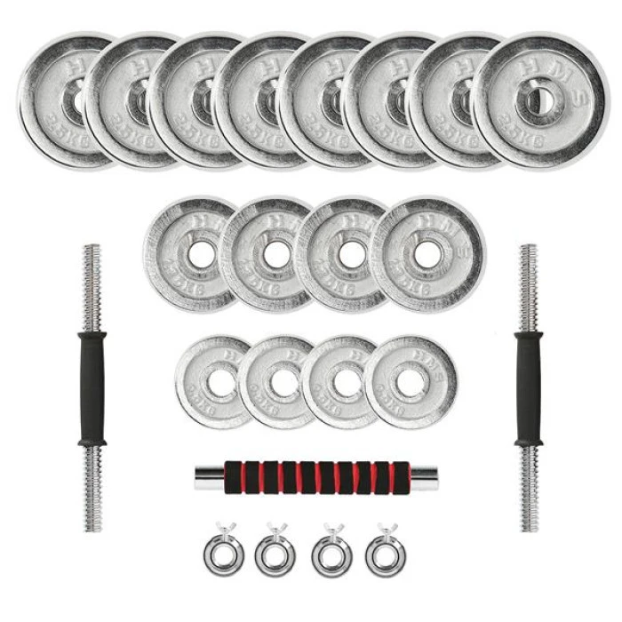 Набір хромованих гантелей у кейсі 20 кг HMS STC21