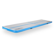Надувной коврик Airtrack inSPORTline Airstunt 400x100 см, серо-бирюзовый