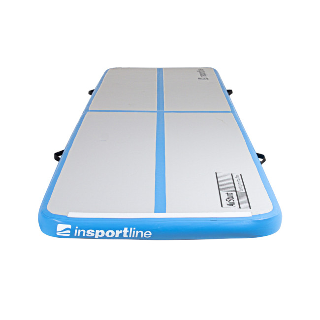 Надувной коврик Airtrack inSPORTline Airstunt 400x100 см, серо-бирюзовый
