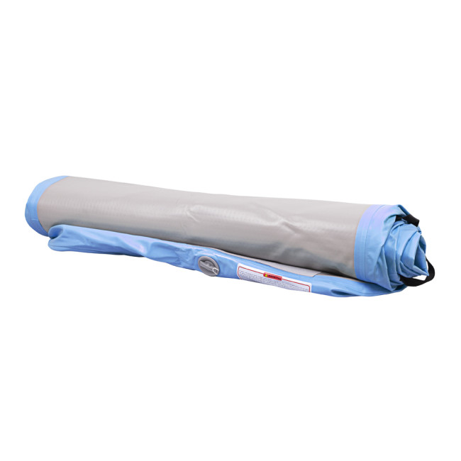 Надувной коврик Airtrack inSPORTline Airstunt 400x100 см, серо-бирюзовый