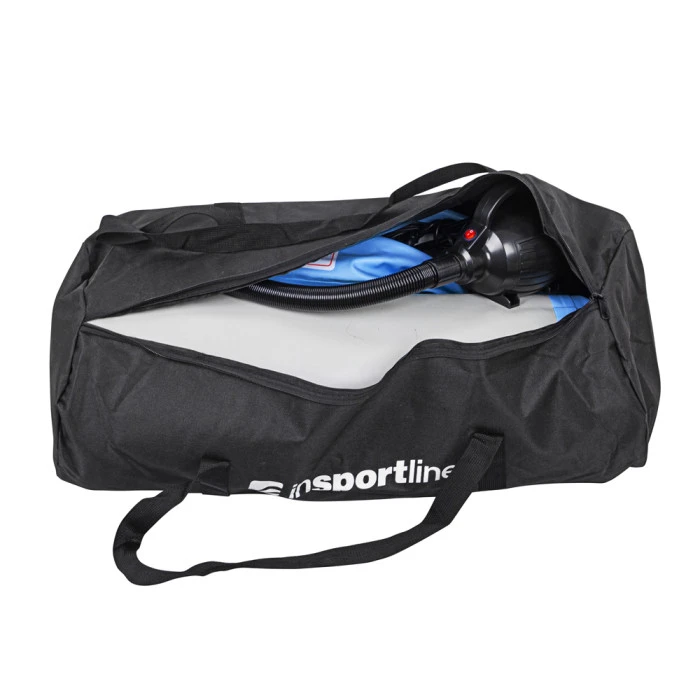 Надувной коврик Airtrack inSPORTline Airstunt 400x100 см, серо-бирюзовый