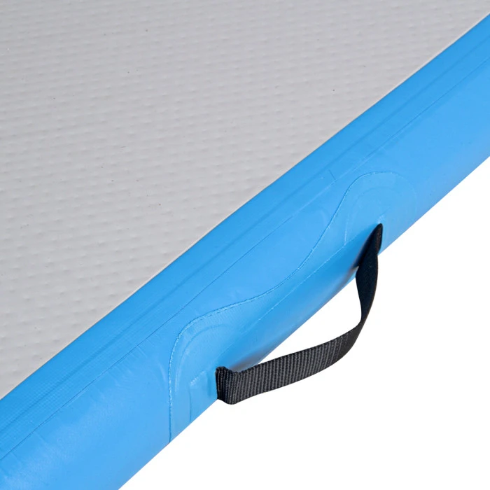 Надувной коврик Airtrack inSPORTline Airstunt 400x100 см, серо-бирюзовый