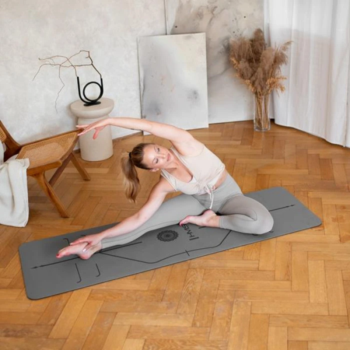 Коврик для йоги YM10 TPE GRAY TPE HMS