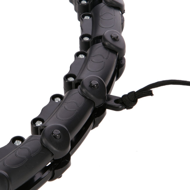 Хула-хуп массажный HMS HHW02 с нагрузкой и поясом для похудения BR163, черно-красный