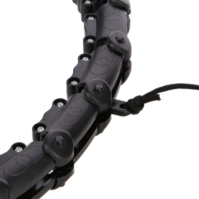 Хула-хуп масажний HMS HHW02 з навантаженнямта поясом для схуднення BR163, чорно-червоний