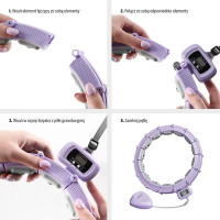 Обруч магнитный с весом + счетчиком HMS HHM14 фиолетовый