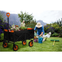 Тележка раскладная с сеткой Humberg HM-513 100 л, черно-оранжевая