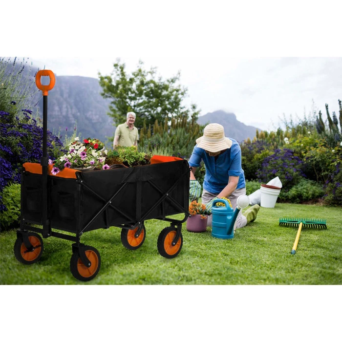 Візок розкладний з сіткою Humberg HM-513 100 л, чорно-оранжевий