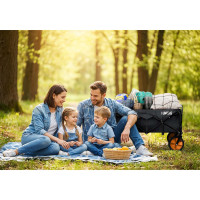 Тележка раскладная с сеткой Humberg HM-513 100 л, черно-оранжевая